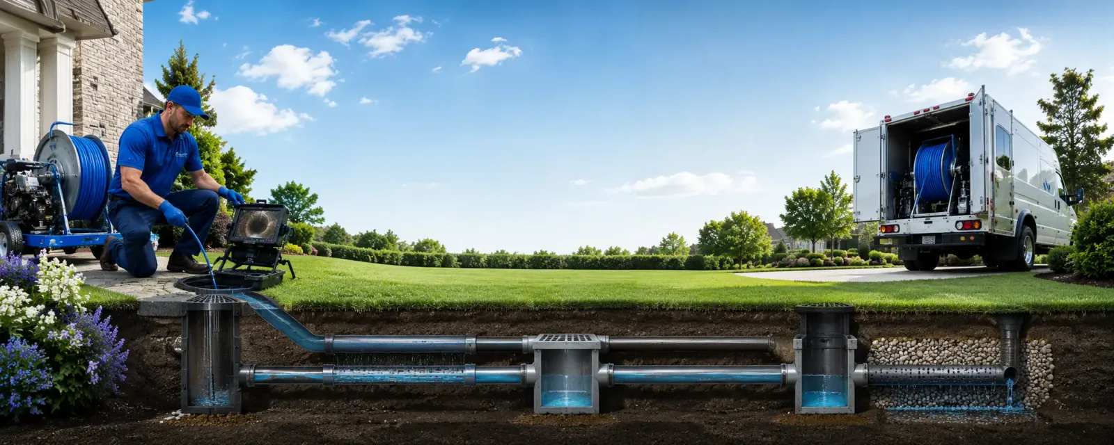 Outdoor drain cleaning information for Steamboat Rock, IA